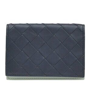 BOTTEGA VENETA Logo Intrecciato Card Case Wallet Leather 178-082825